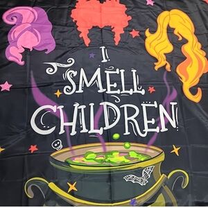 NWOT I Smell Children Sanderson Sisters 60"x50"  Black Halloween Tapestry